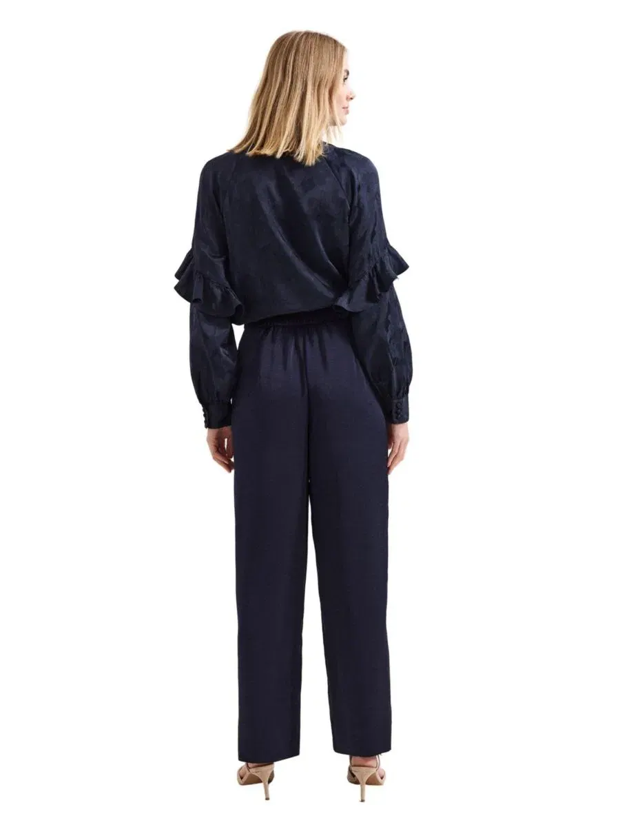 Брюки женские сатиновые с высокой посадкой, модель Beccy Satin Trouser Phase Eight — изображение 3 из 8, синий