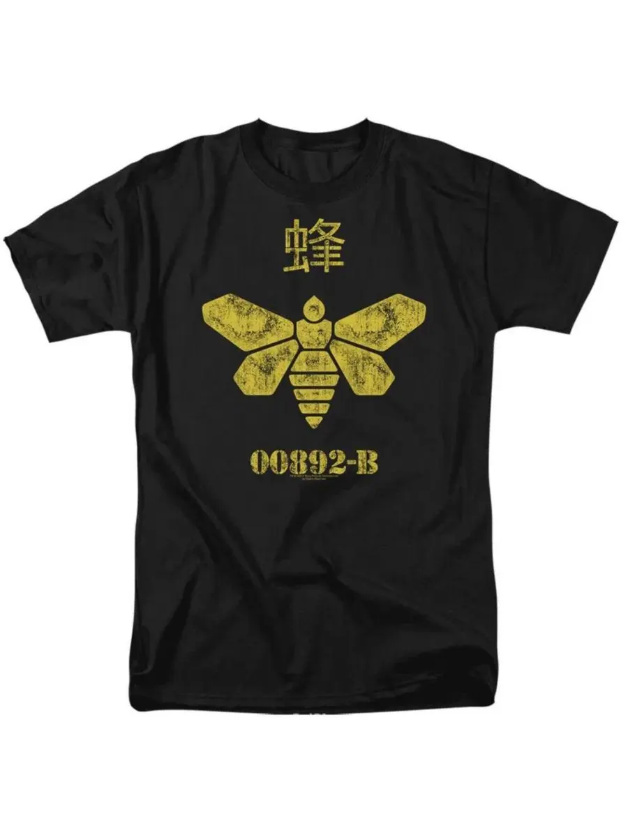 Футболка с принтом Methylamine Barrel Bee Breaking Bad — черный