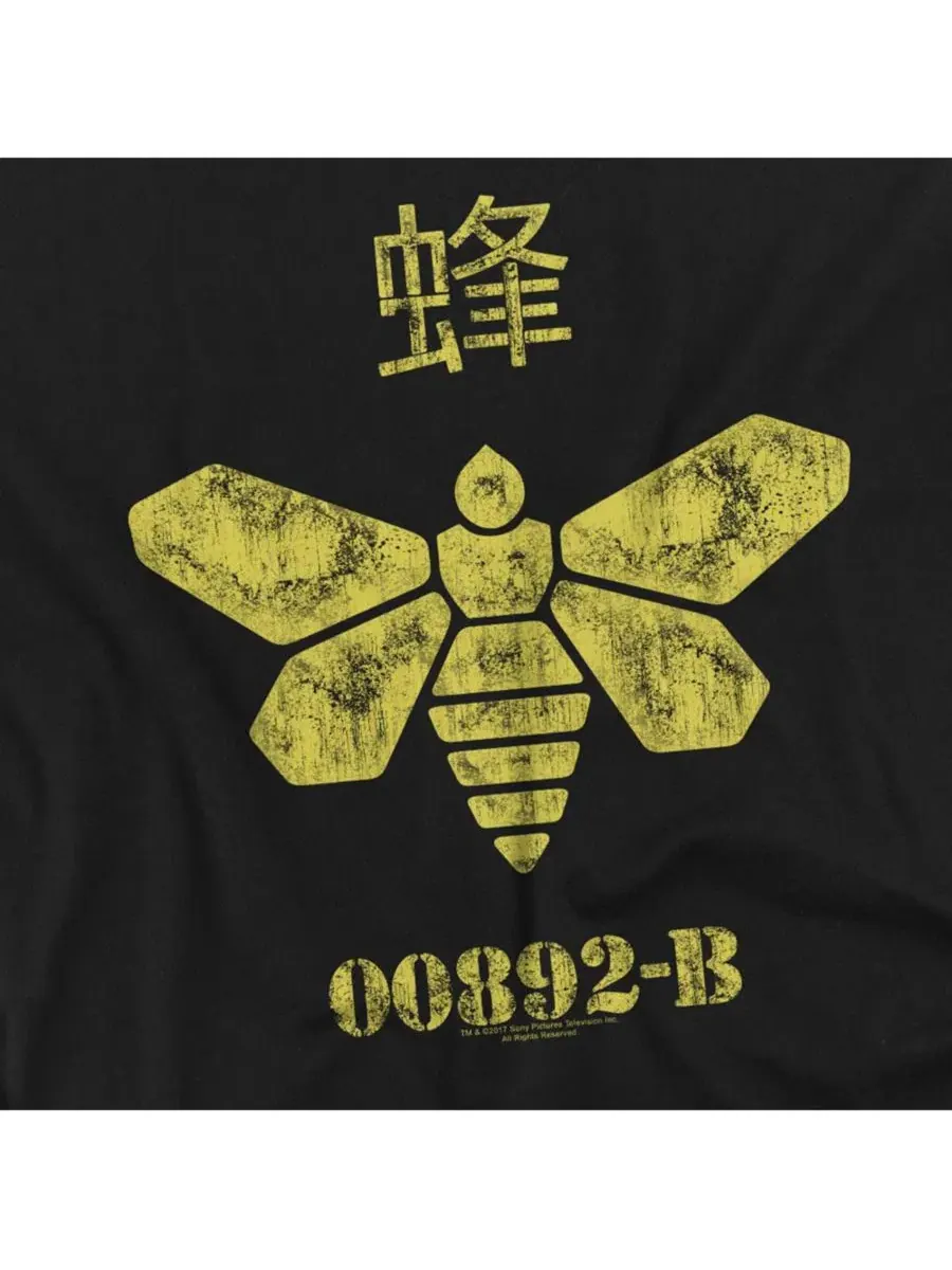 Футболка с принтом Methylamine Barrel Bee Breaking Bad — изображение 3 из 3, черный