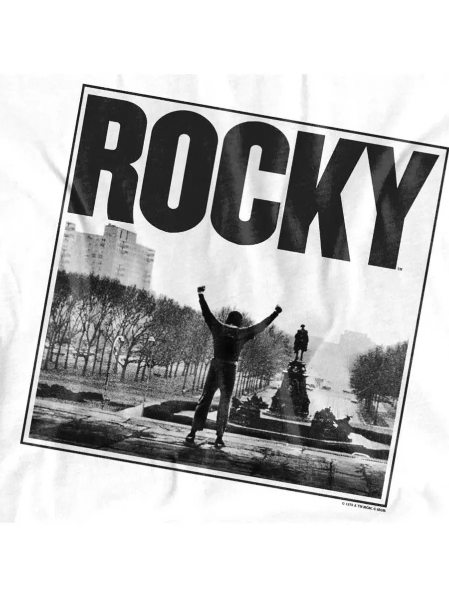 Футболка с принтом Top Of The Stairs ROCKY — изображение 3 из 3, белый