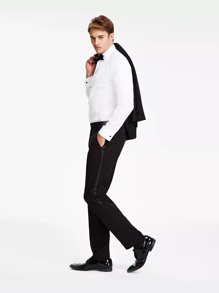 Мужской классический костюм-смокинг Slim-Fit Ready Flex Kenneth Cole Reaction — изображение 3 из 6, черный