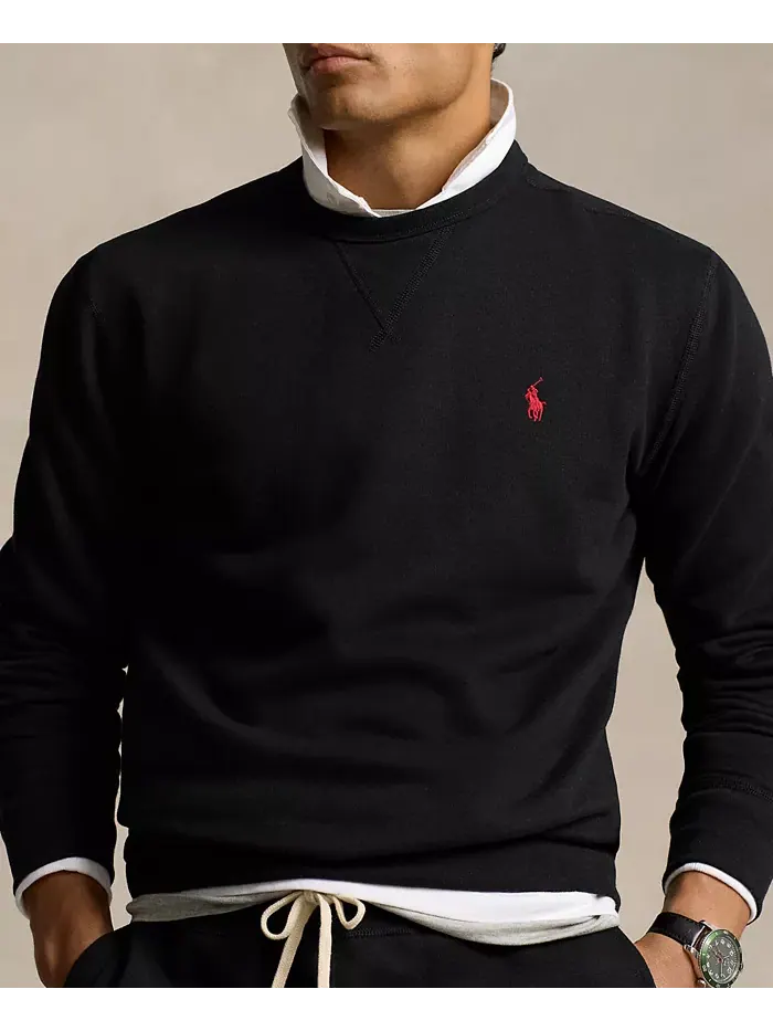 Мужской флисовый свитшот RL Polo Ralph Lauren — изображение 5 из 9, черный