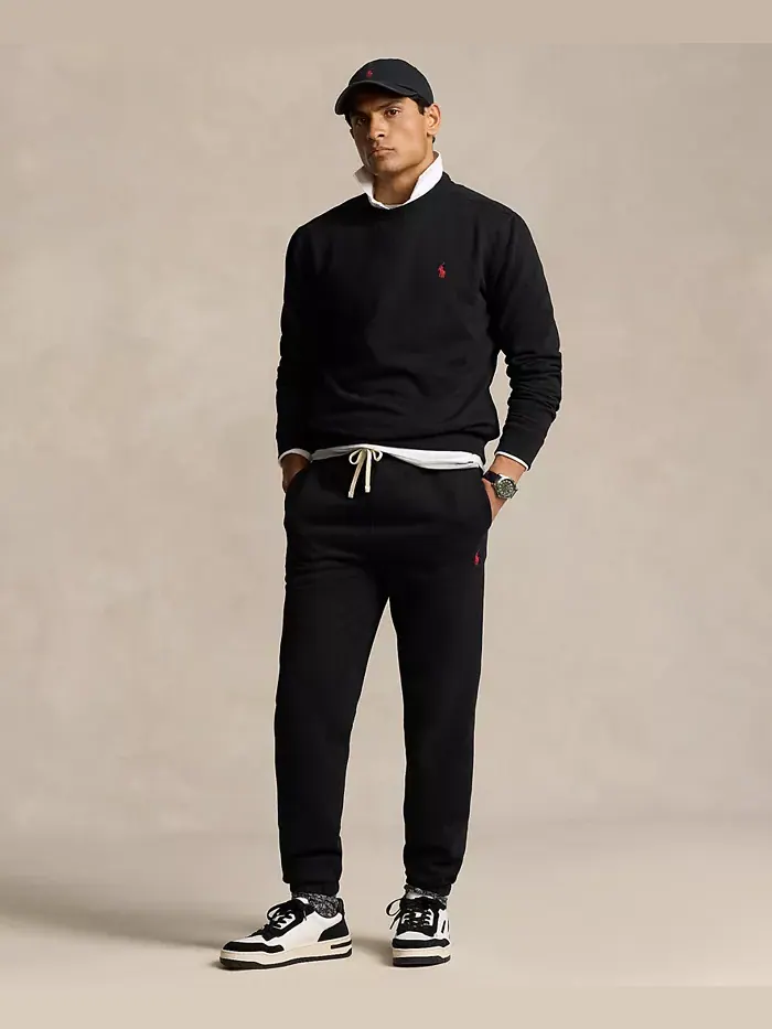 Мужской флисовый свитшот RL Polo Ralph Lauren — изображение 6 из 9, черный