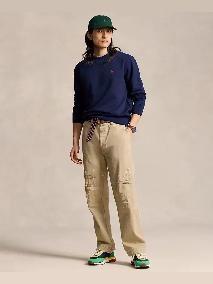 Мужской флисовый свитшот RL Polo Ralph Lauren — изображение 6 из 9, темно-синий