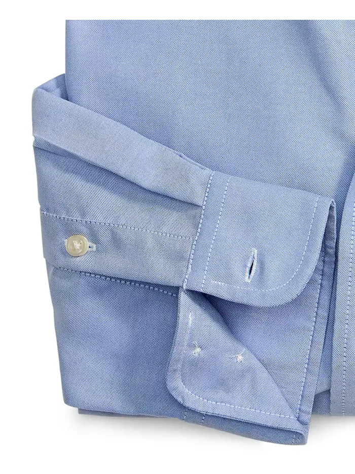 Мужская классическая рубашка Pinpoint Dress Shirt Club Room — изображение 4 из 7, светлый синий