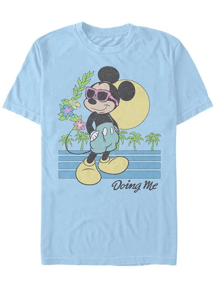 Мужская футболка с короткими рукавами и круглым вырезом Mickey Doing Me Fifth Sun — изображение 1 из 1, светлый синий