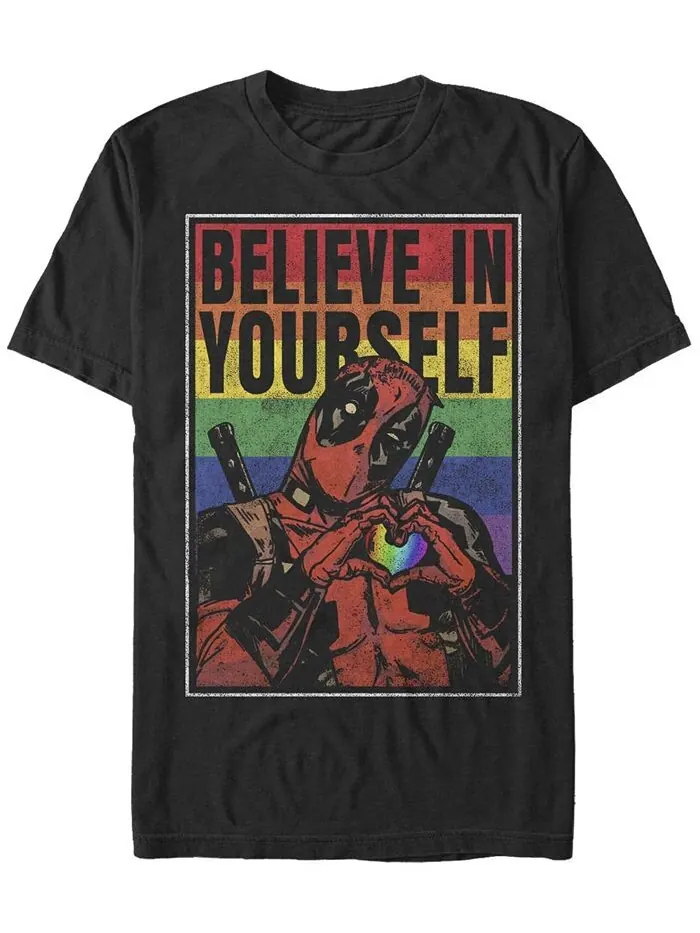 Мужская футболка с короткими рукавами и круглым вырезом Believe Rainbow Fifth Sun — изображение 1 из 1, черный
