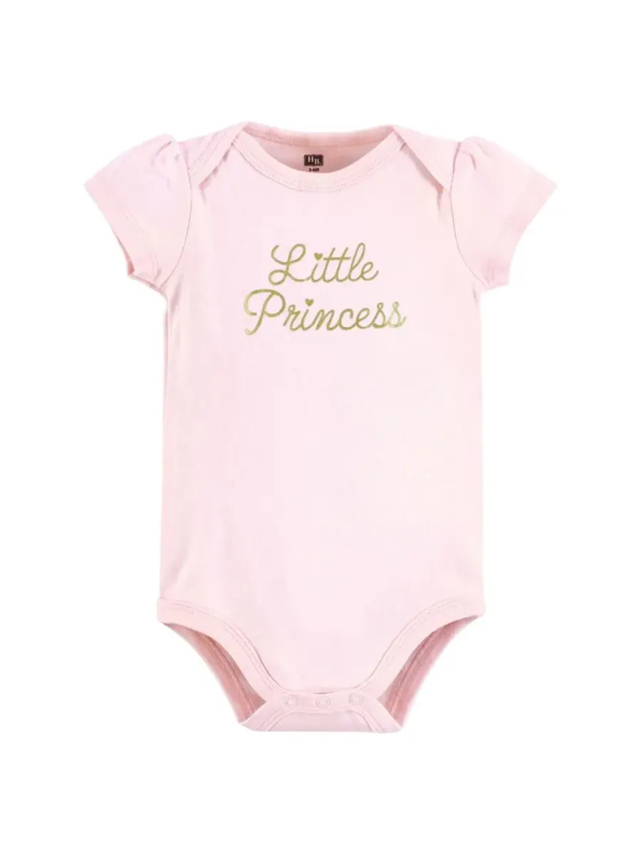 Хлопковый боди, брюки и комплект обуви Hudson Baby, золото little princess — изображение 5 из 5, золотистый