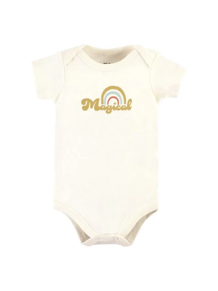 Хлопковый боди, брюки и комплект обуви Hudson Baby, Magical Rainbow Short Sleeve — изображение 3 из 5
