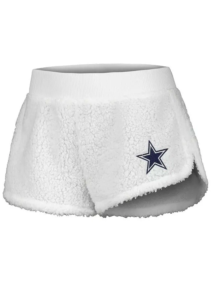 Женский белый пушистый свитер Dallas Cowboys и шорты комплект для сна Concepts Sport — изображение 2 из 4