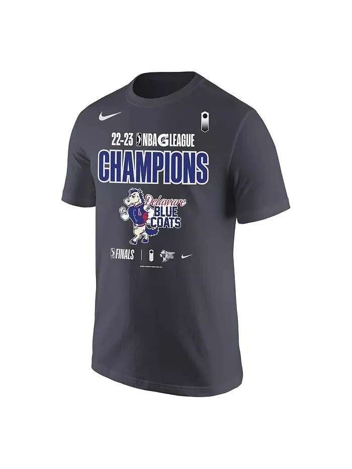 Мужская антрацитовая футболка Delaware Blue Coats NBA G-League Champions 2023 Nike — изображение 2 из 3, серый