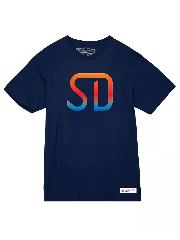 Женская футболка Navy San Diego FC Monogram Mitchell & Ness — изображение 2 из 3