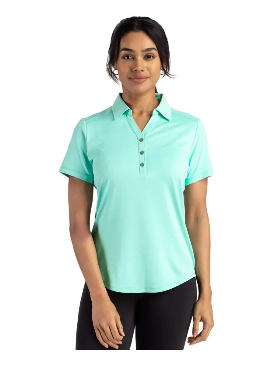 Женская поло Forge Stretch с коротким рукавом Cutter & Buck, Fresh Mint Heather — изображение 1 из 3
