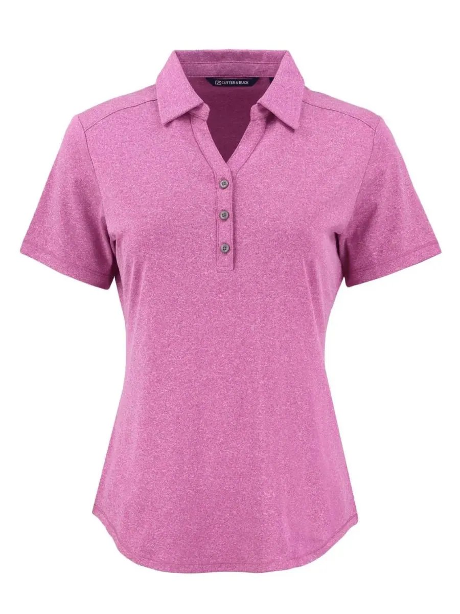 Женская поло Forge Stretch с коротким рукавом Cutter & Buck, Gelato Heather — изображение 2 из 2
