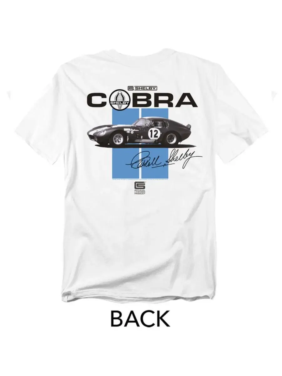 Футболка с принтом Shelby Cobra Racing Stripes Mustang — изображение 2 из 3, белый