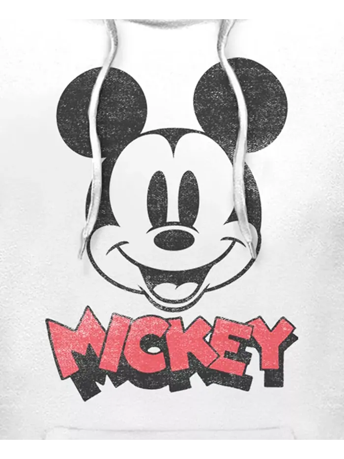 Мужская толстовка с капюшоном Heads Up из флиса Mickey Classic — изображение 2 из 3, белый