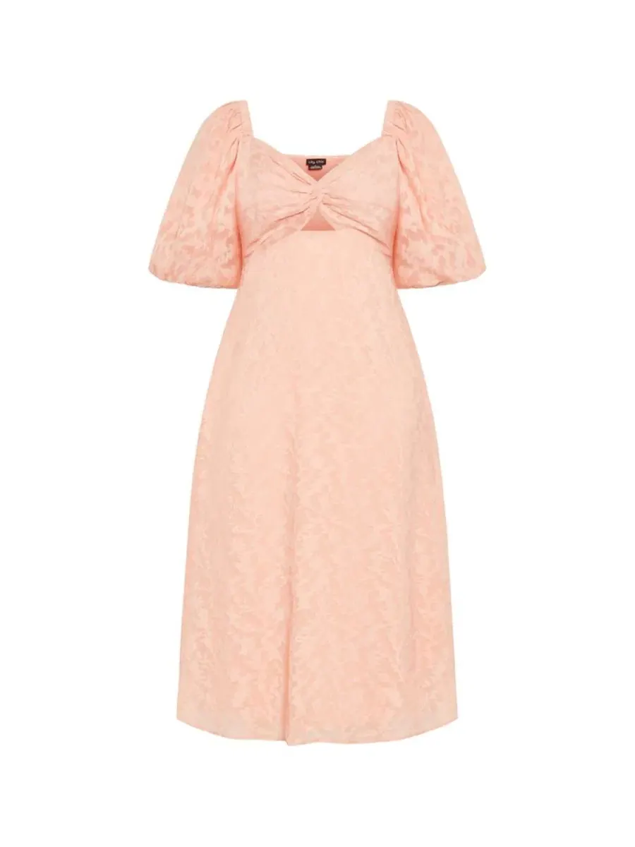 Женское макси-платье Inez CITY CHIC — изображение 3 из 3, розовый