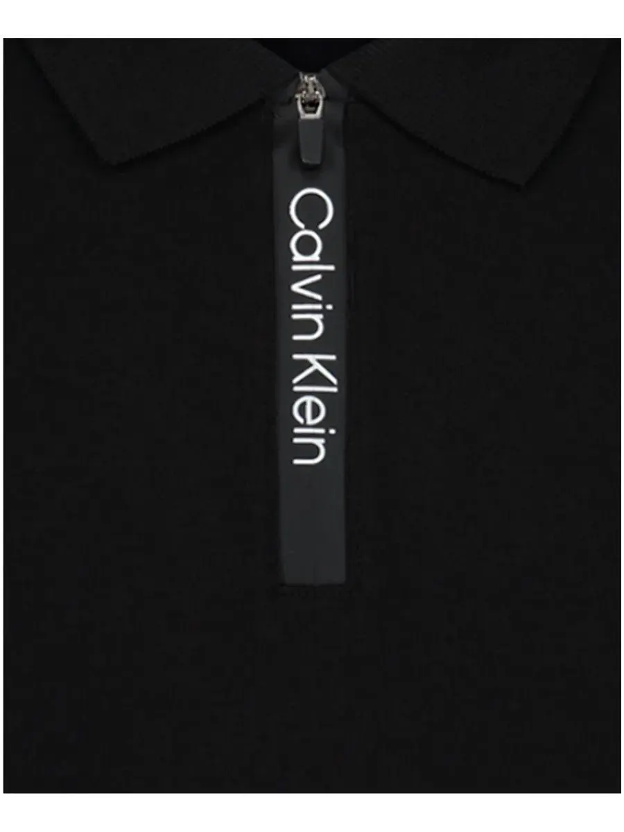 Поло с коротким рукавом для мальчиков 8-20 лет Calvin Klein — изображение 5 из 9, черный