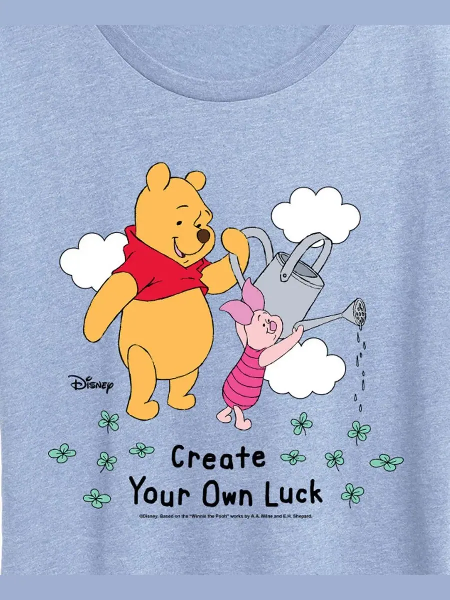 Футболка с коротким рукавом и принтом "Винни-Пух" от Disney больших размеров Hybrid Apparel — изображение 2 из 3, синий