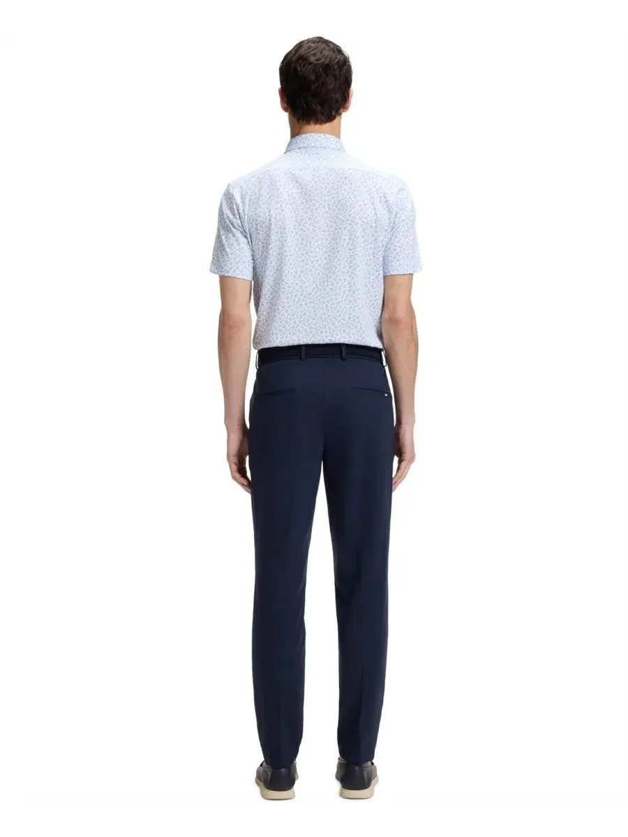 Мужская футболка с коротким рукавом из хлопкового трикотажа Hugo Boss — изображение 5 из 5, синий