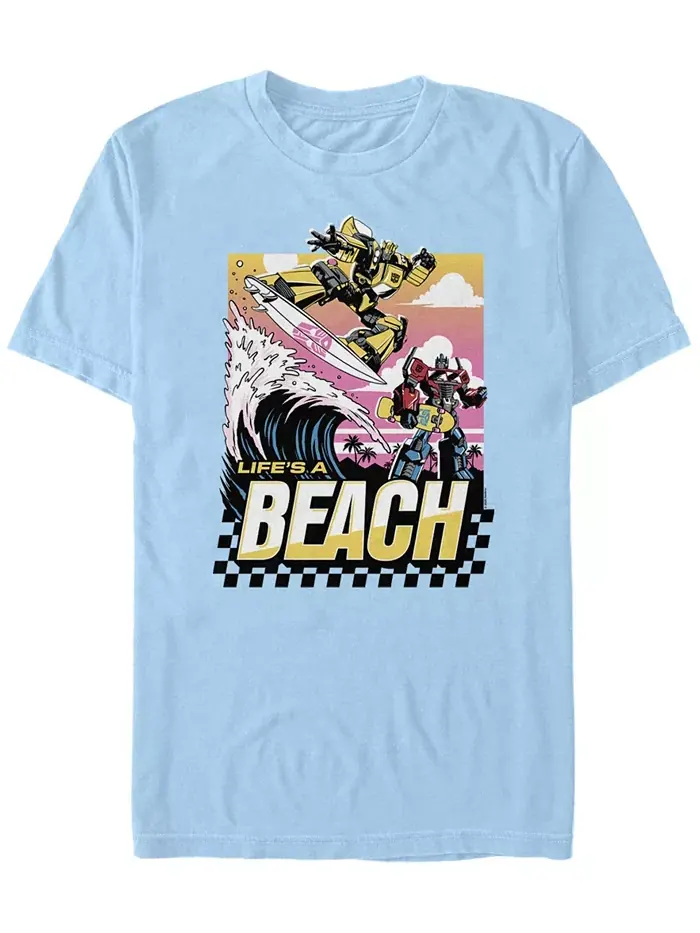 Мужская футболка Transformers Beach Day с коротким рукавом Fifth Sun — изображение 1 из 1, синий