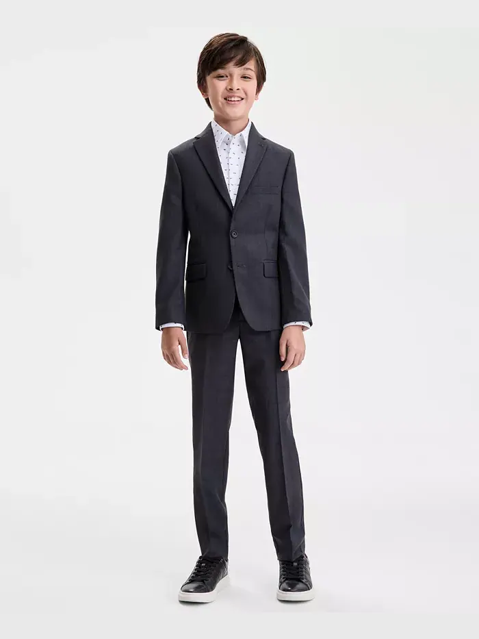 Костюм Big Boys Windowpane Print из двух предметов Kenneth Cole Reaction — изображение 1 из 3, черный