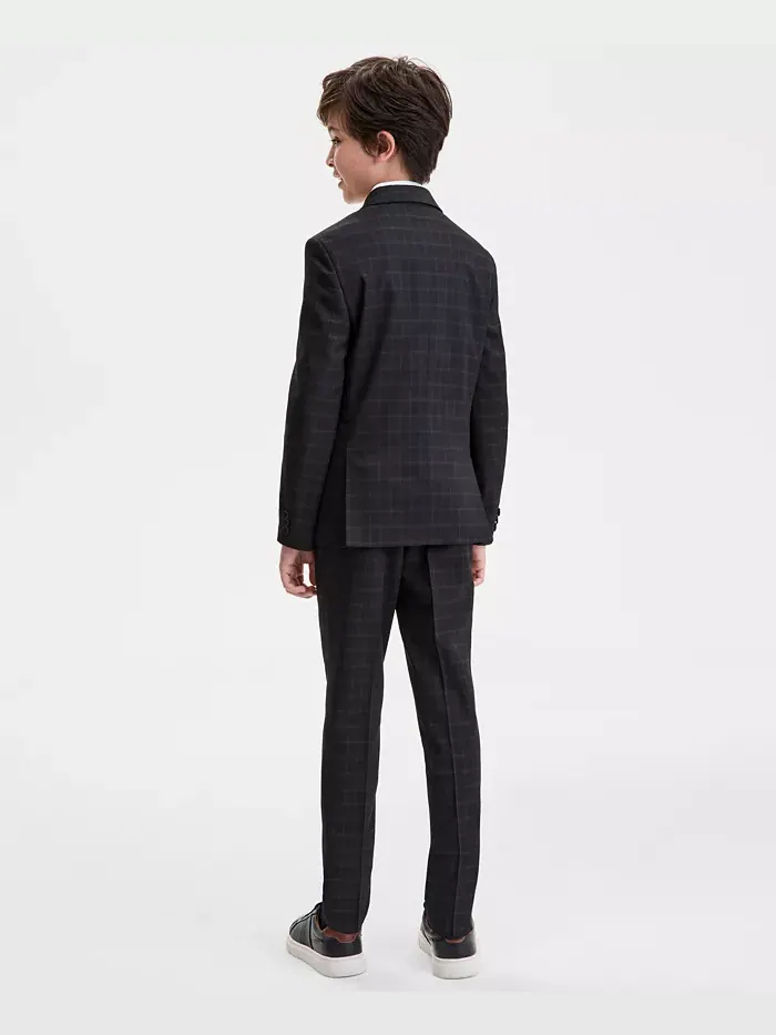 Костюм Big Boys Windowpane Print из двух предметов Kenneth Cole Reaction — изображение 2 из 3, черный