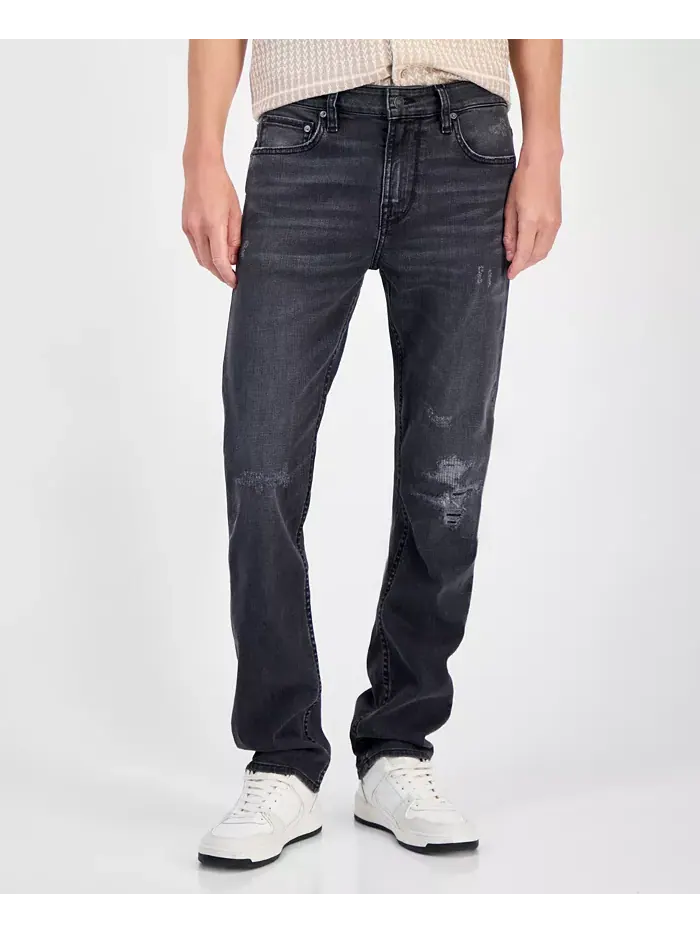 Мужские джинсы Davis Slim Straight Guess — изображение 2 из 4, серый