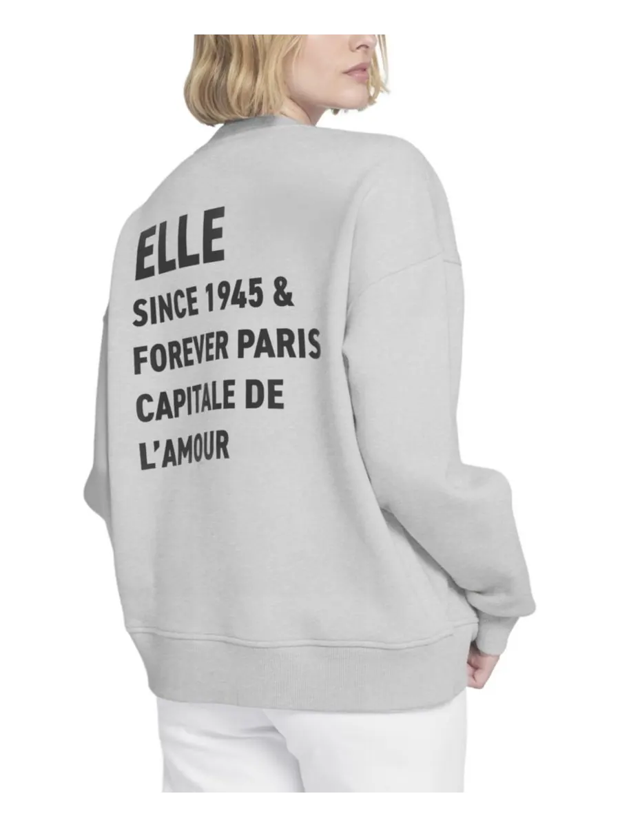 Женская толстовка с графическим принтом ELLE Collection — изображение 2 из 3, серый