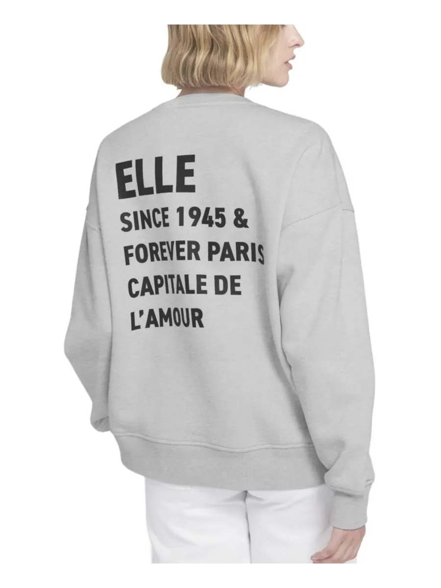 Женская толстовка с графическим принтом ELLE Collection — изображение 3 из 3, серый