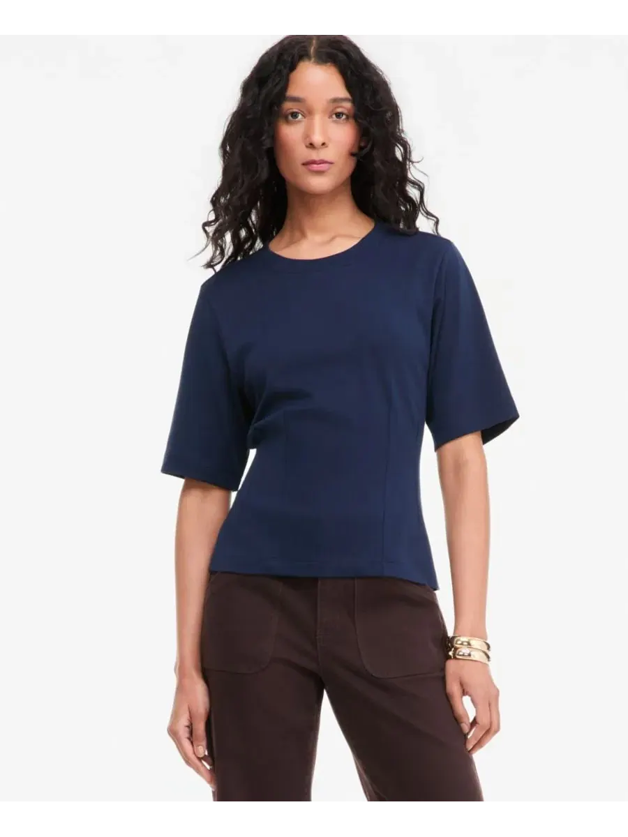 Футболка с завязками на спине, модель Tie-Back Interlock T-Shirt On 34th — изображение 7 из 7, яркий белый