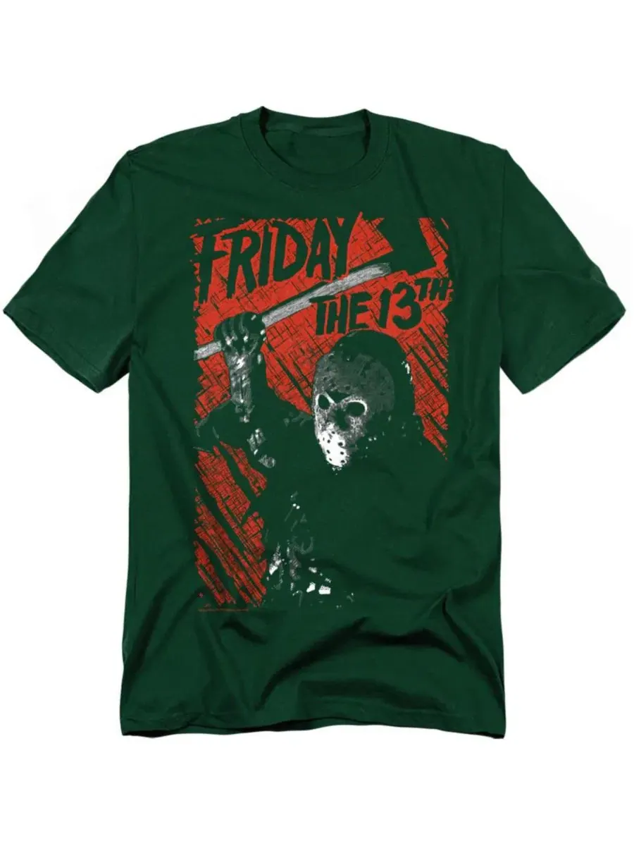 Футболка с принтом Big & Tall Jason Lives Friday The 13th — изображение 1 из 3, зеленый