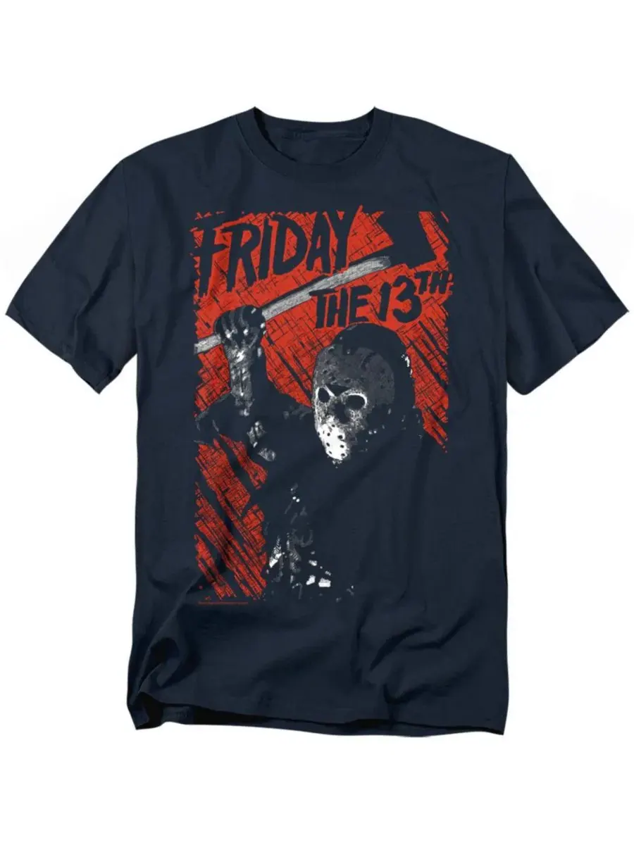Футболка с принтом Jason Lives Big & Tall Friday The 13th — изображение 1 из 3, темно-синий