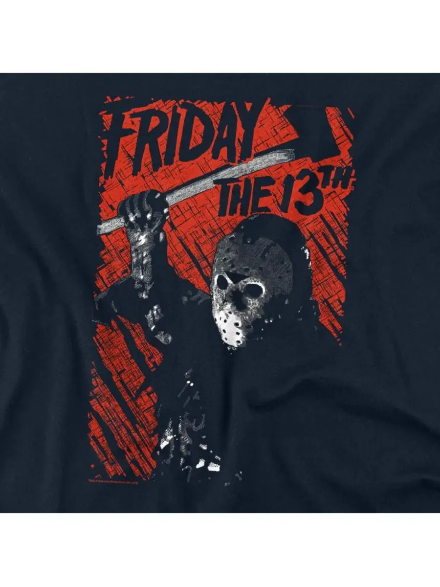 Футболка с принтом Jason Lives Big & Tall Friday The 13th — изображение 3 из 3, темно-синий