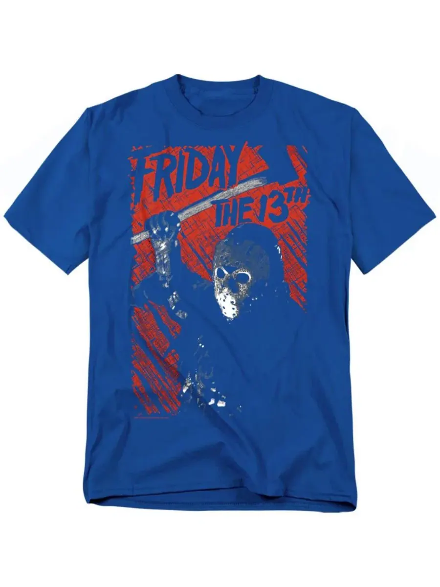 Футболка с принтом Jason Lives Big & Tall Friday The 13th — изображение 1 из 3, королевский