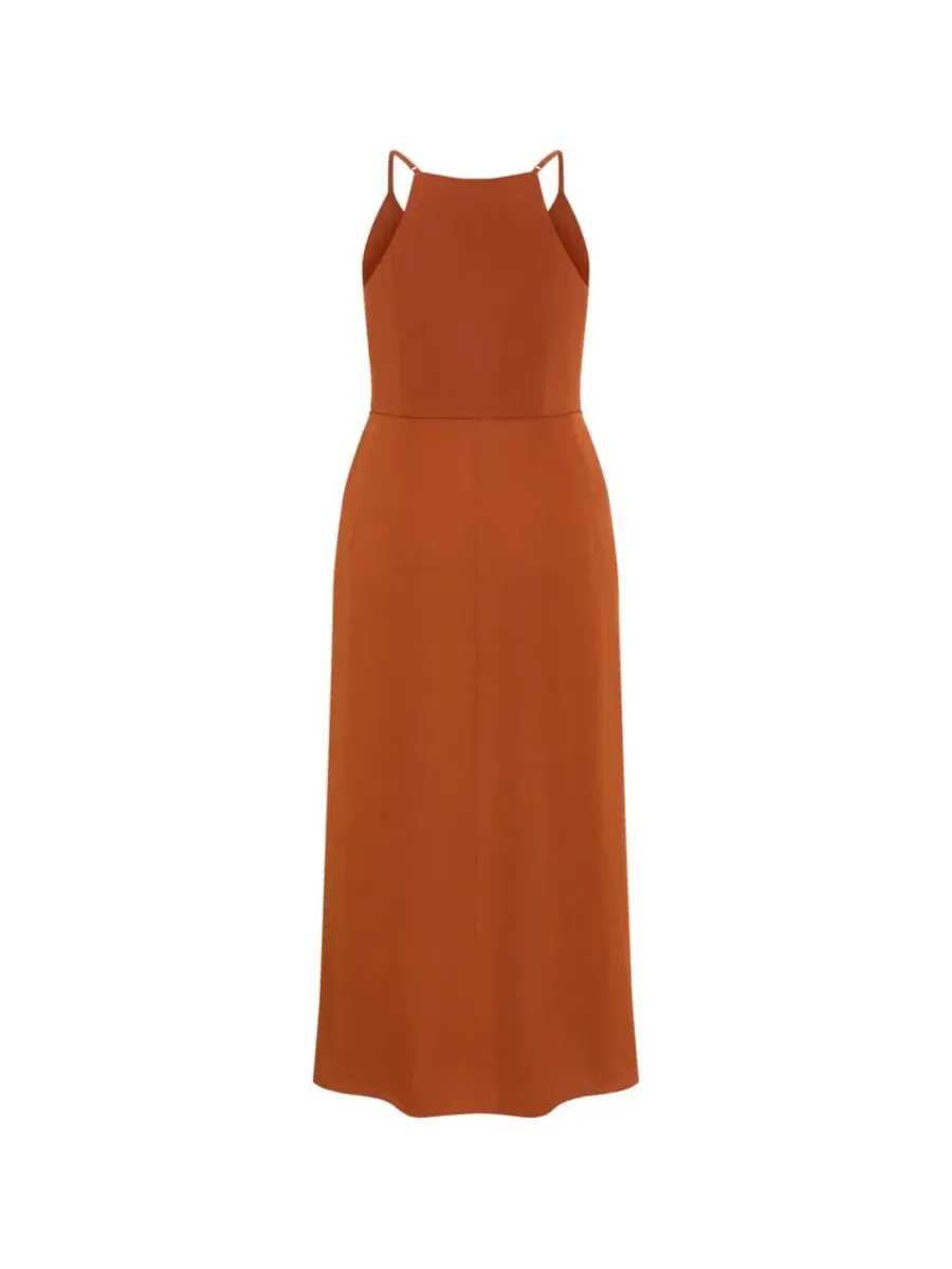 Платье макси с завязкой Divine Overlay Maxi Dress CITY CHIC, Burnt Spice — изображение 4 из 4