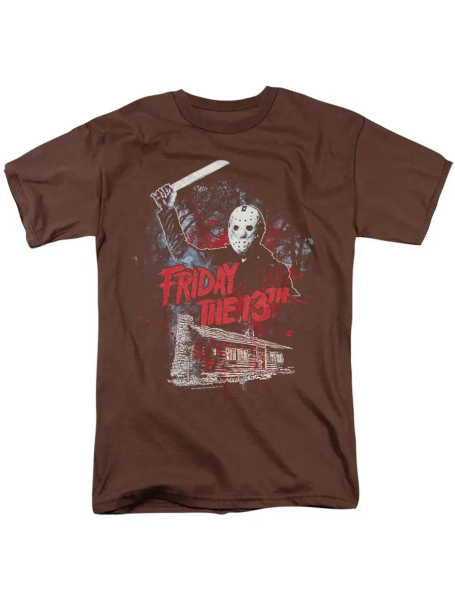 Футболка с принтом Cabin Friday The 13th — изображение 1 из 3, коричневый