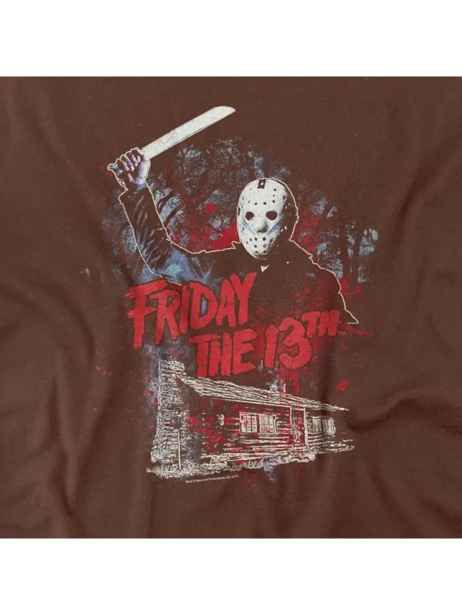 Футболка с принтом Cabin Friday The 13th — изображение 3 из 3, коричневый
