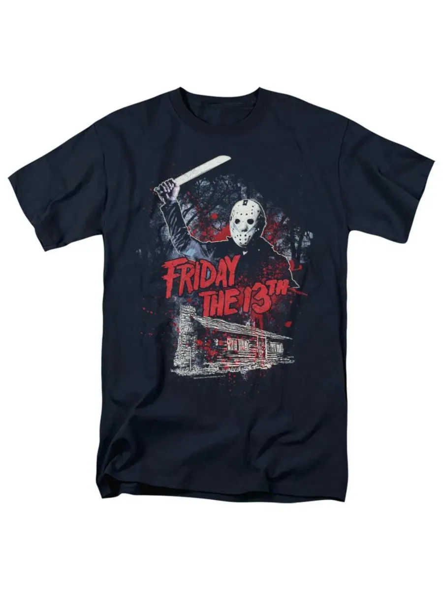 Футболка с принтом Cabin Friday The 13th — изображение 1 из 3, темно-синий