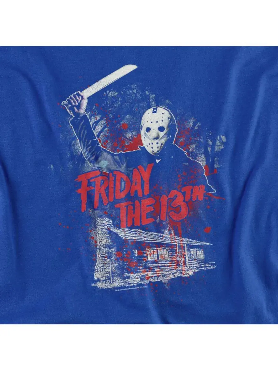 Футболка с принтом Cabin Friday The 13th — изображение 3 из 3, королевский