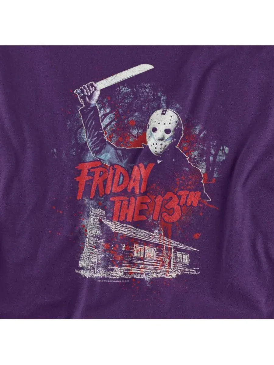 Футболка с принтом Friday The 13th — изображение 3 из 3, фиолетовый