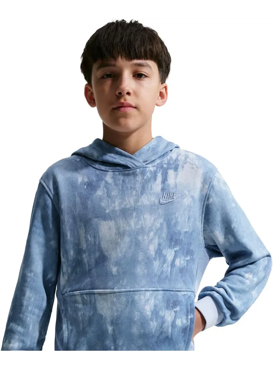 Худи с капюшоном и длинным рукавом из французского футера Nike Sportswear Club — изображение 2 из 5, синий
