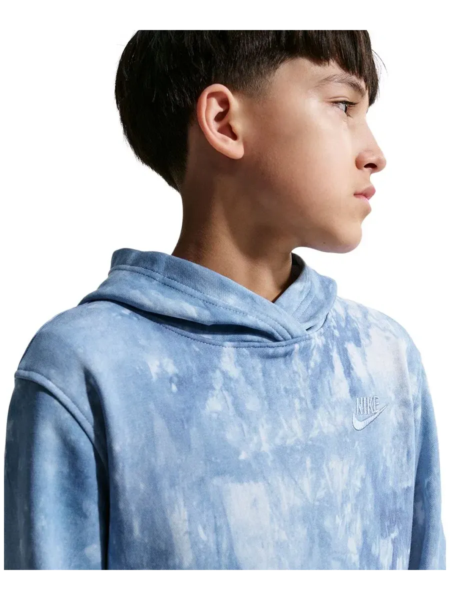 Худи с капюшоном и длинным рукавом из французского футера Nike Sportswear Club — изображение 3 из 5, синий