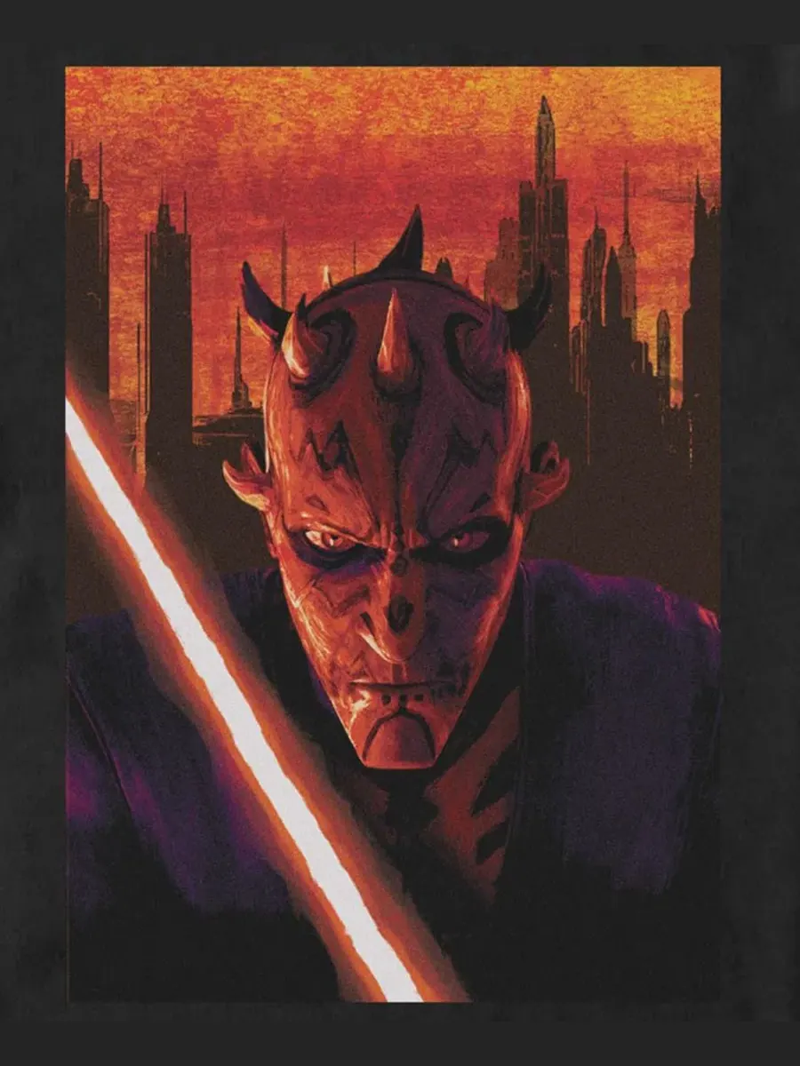 Мужская футболка с принтом Darth Maul Fifth Sun — изображение 3 из 3, черный