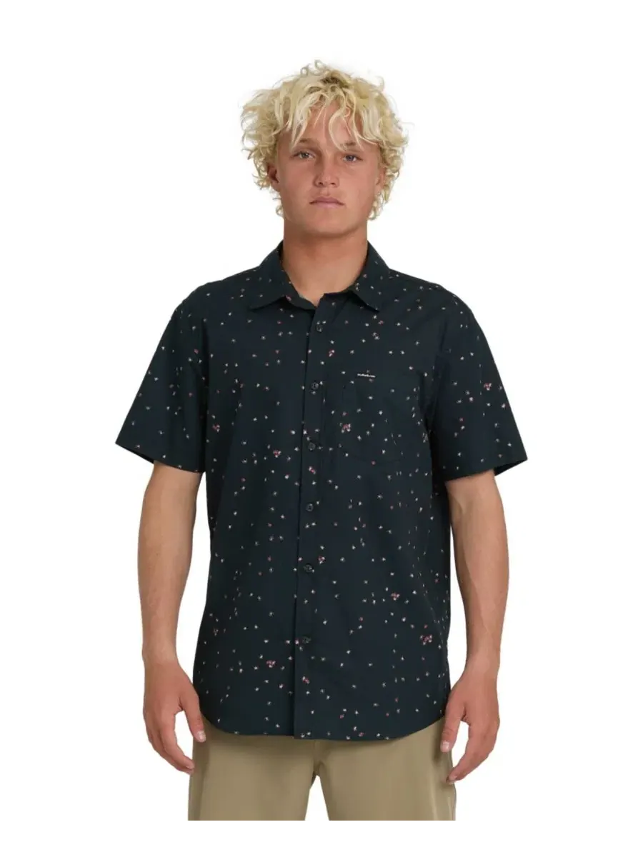 Мужская классическая рубашка с коротким рукавом Quiksilver — изображение 1 из 3, серый