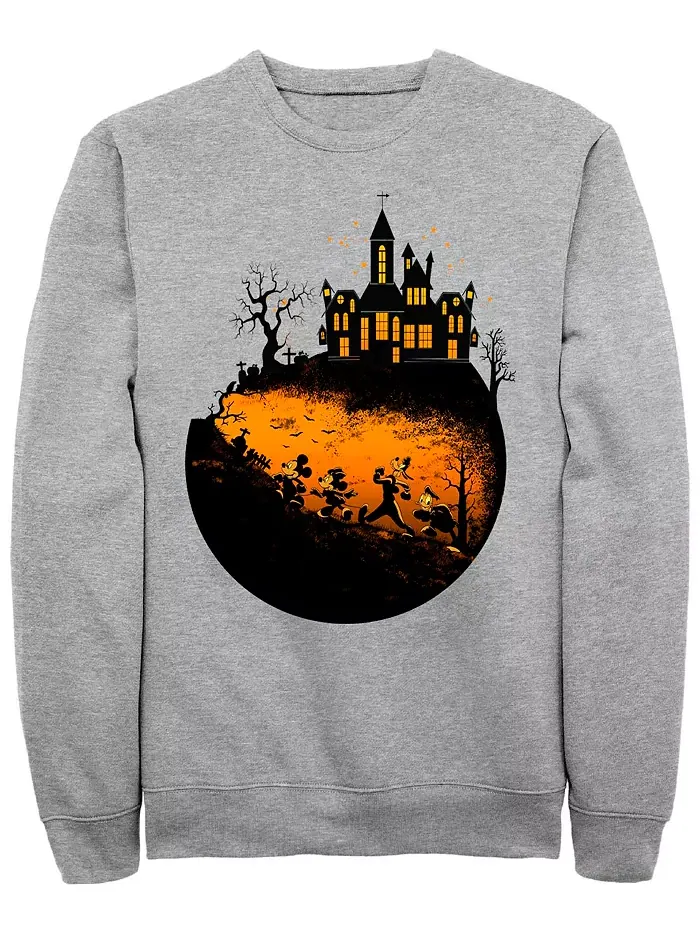 Мужской флисовый худи Mickey Classic Mickeys Haunted Halloween Crew Fifth Sun — изображение 1 из 1, приглушенный