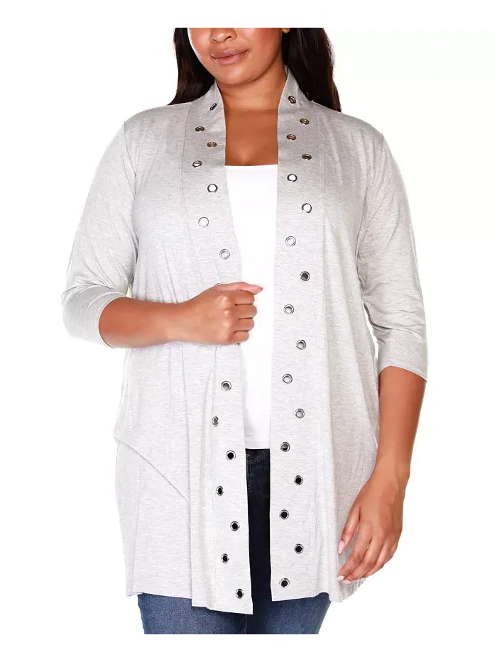 Кардиган-длиннополый свитер с люверсами, plus size Belldini