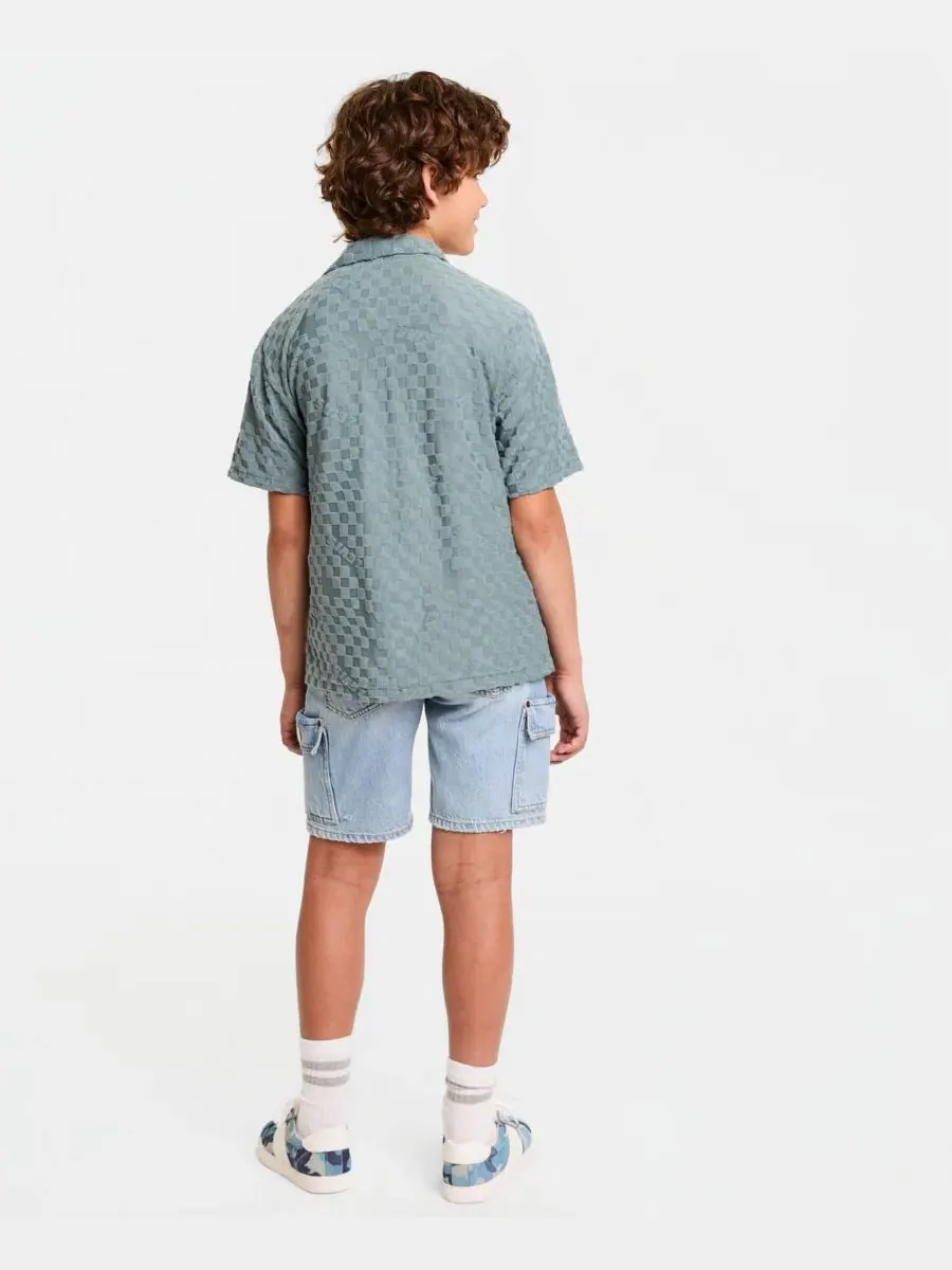 Вязаная футболка с коротким рукавом для мальчиков 8-20 лет Levi'S — изображение 2 из 5, серый