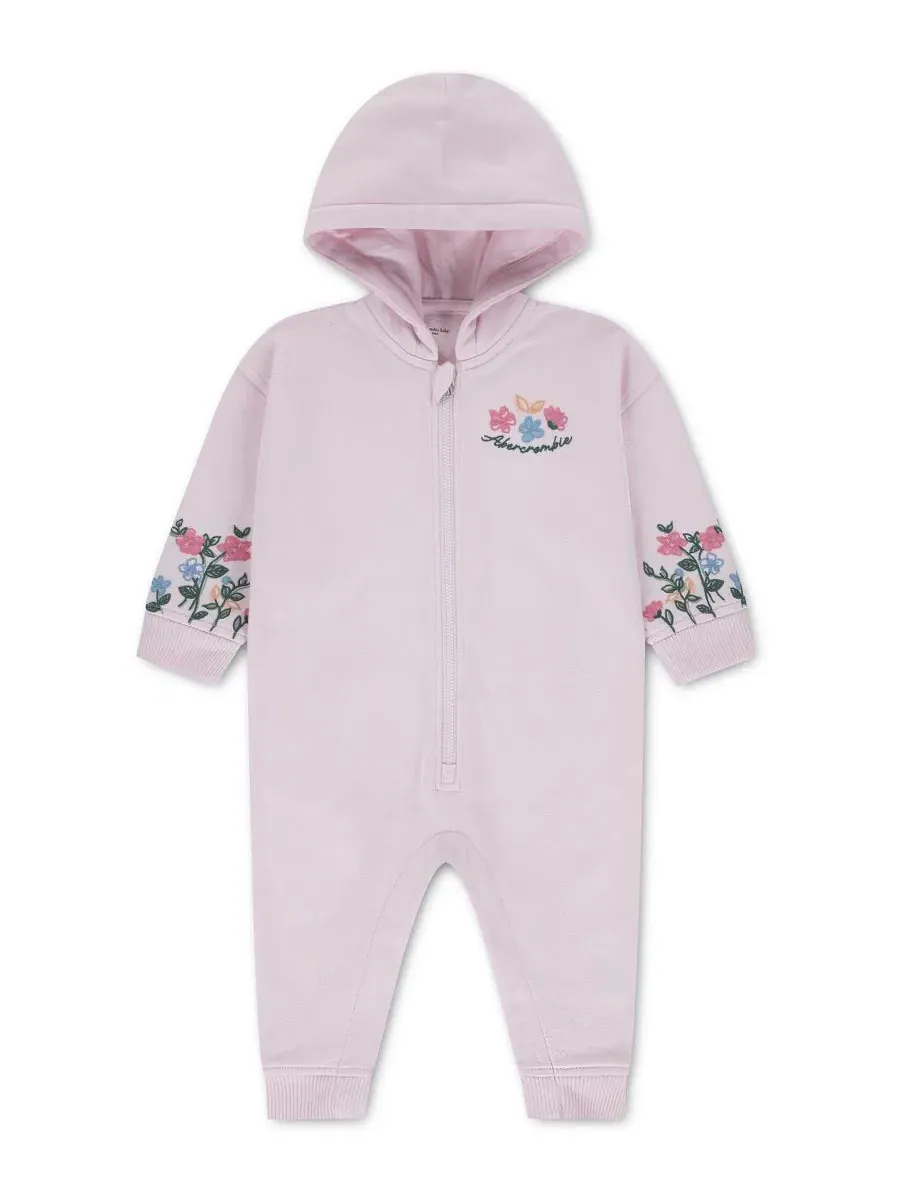 Детский комбинезон с цветочным принтом и капюшоном для девочек Abercrombie Kids
