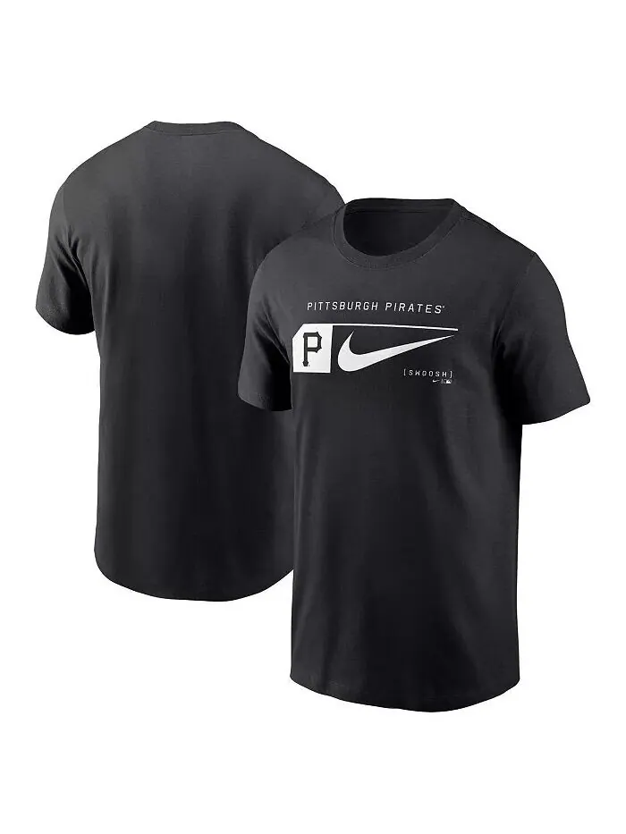 Мужская черная модная футболка с логотипом Pittsburgh Pirates Nike — изображение 1 из 3, черный